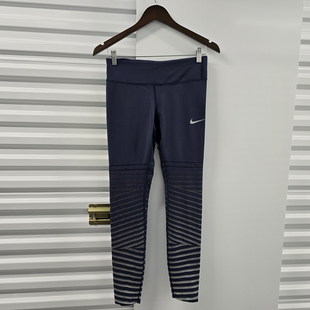 Nike Power Speed Womens Small Purple Dri-FIT Reflective Running Tights Leggings